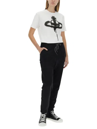 Vivienne Westwood Spray Print Orb Jogging Pants In Black