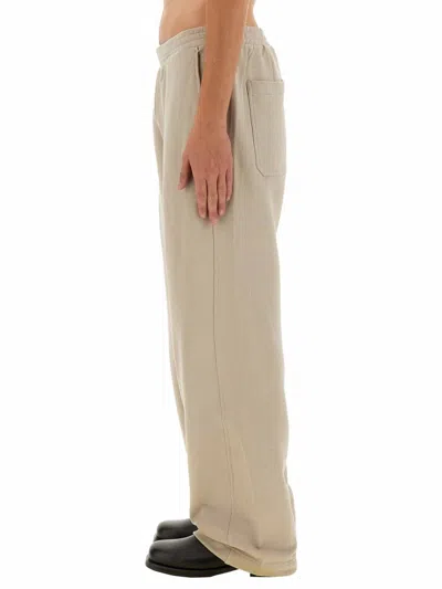 Helmut Lang Zippered Straight Leg Jogging Pants In Brown