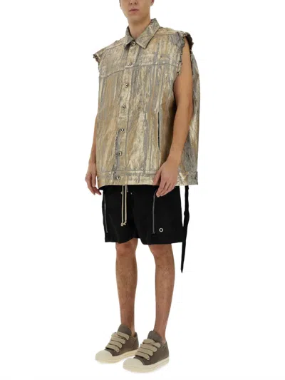 Rick Owens X Drkshdw Jumbo Vest In Brown