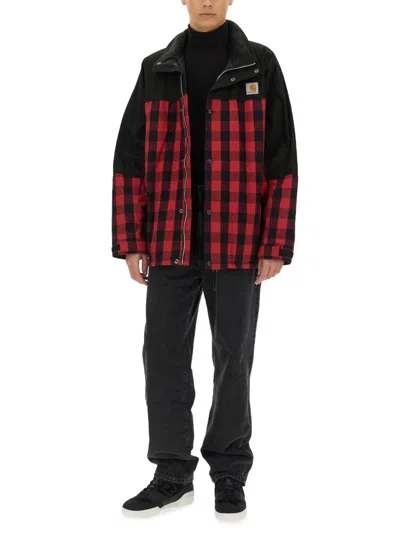 Junya Watanabe Checkered Cotton Jacket In Black