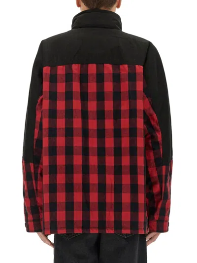Junya Watanabe Checkered Cotton Jacket In Black