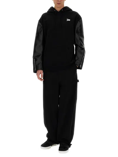 Junya Watanabe Man X Flap Sweatshirt In Black