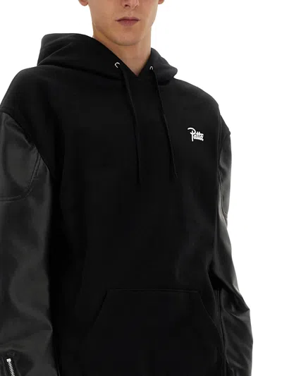 Junya Watanabe Man X Flap Sweatshirt In Black