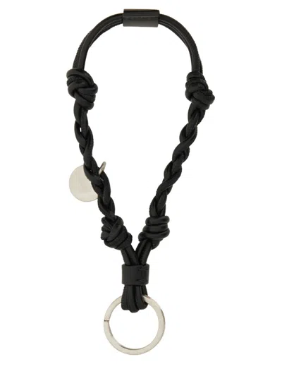 Jil Sander Braided Metal Ring Keychain