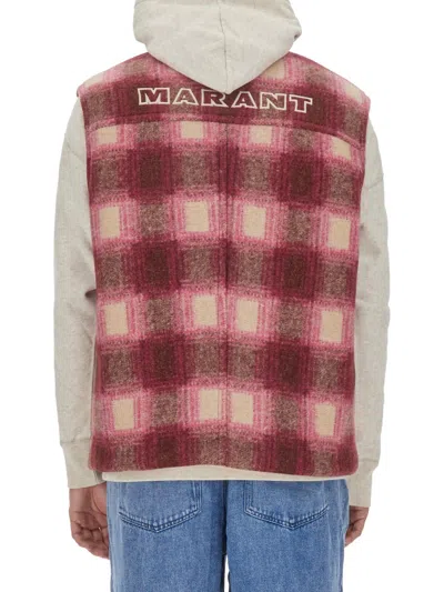 Isabel Marant Plaid Checked Zip-up Gilet In Multi
