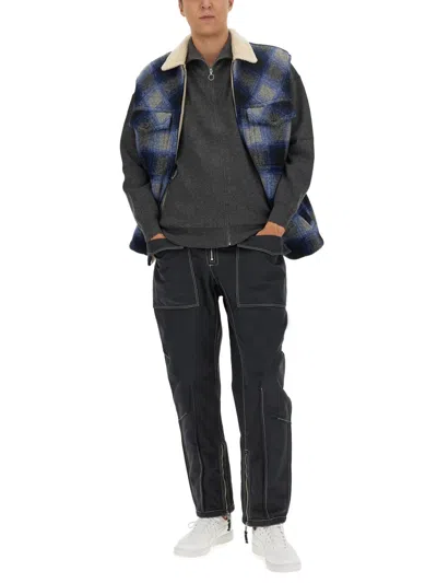 Isabel Marant Vest Sleeveless Zippered Check Motif In Multi