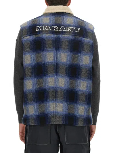 Isabel Marant Vest Sleeveless Zippered Check Motif In Multi