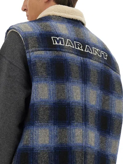 Isabel Marant Vest Sleeveless Zippered Check Motif In Multi