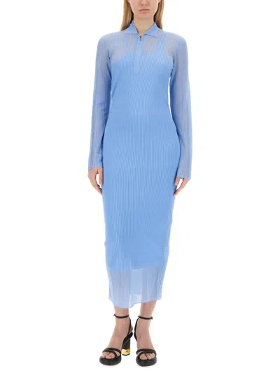 Fendi Women Knit Dress In Blue