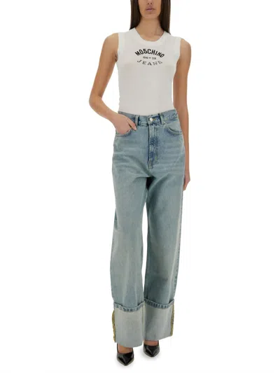 Moschino Knit Top With Inlay Logo