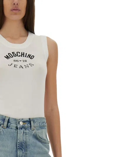 Moschino Knit Top With Inlay Logo