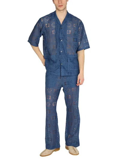 Needles Knit Trousers In Blue