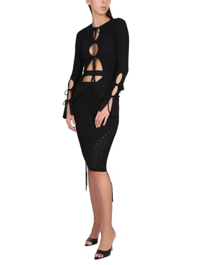 Andreädamo Andreadamo Knitted Cardigan In Black