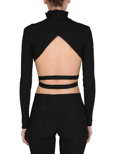 Philosophy Di Lorenzo Serafini Knitted Heartwarmer Top In Black