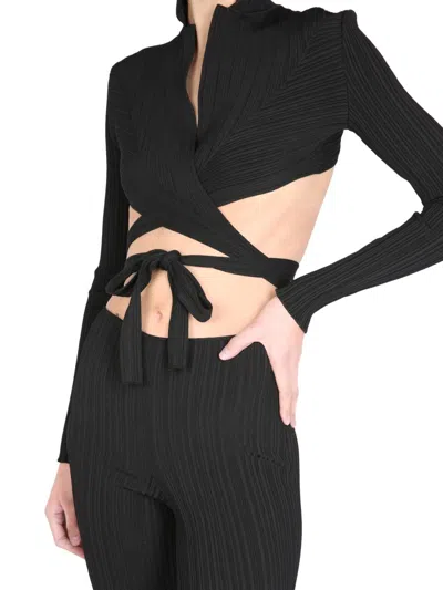 Philosophy Di Lorenzo Serafini Knitted Heartwarmer Top In Black