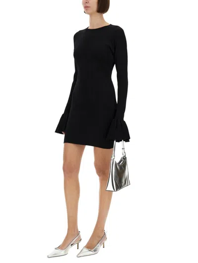 Rotate Birger Christensen Knitted Mini Dress In Black