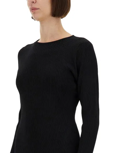 Rotate Birger Christensen Knitted Mini Dress In Black