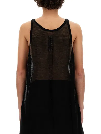 Rick Owens Sleeveless T-shirt In Black