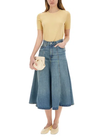 Paul Smith Womens Knitted Short Sleeves Top Crewneck In Yellow