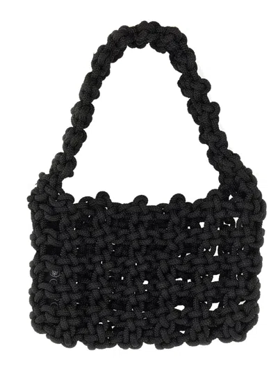Kara Knotted Shoulder Bag In Black
