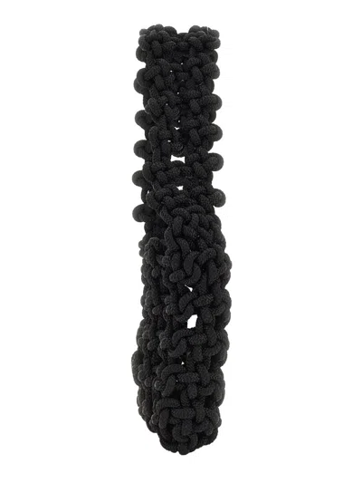 Kara Knotted Shoulder Bag In Black