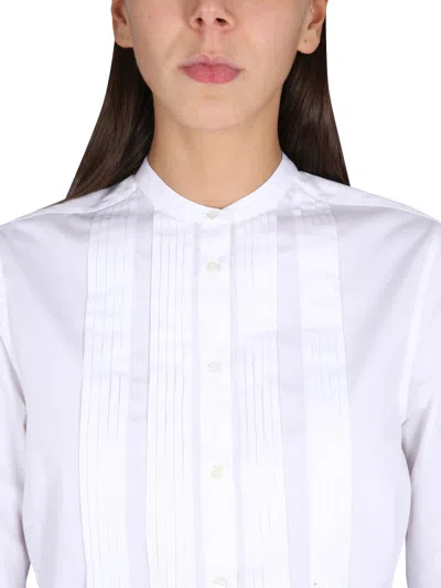Aspesi Korean Collar Shirt In White