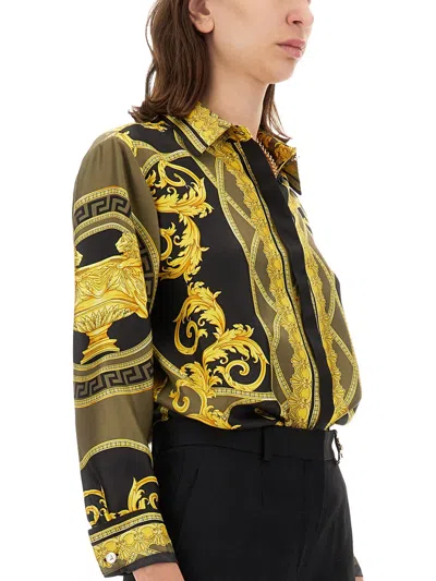 Versace Shirt With La Coupe Des Dieux Print In Multi