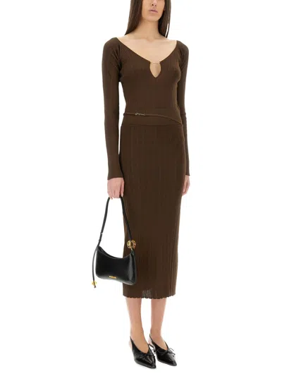 Jacquemus La Gonna Pralu. In Brown