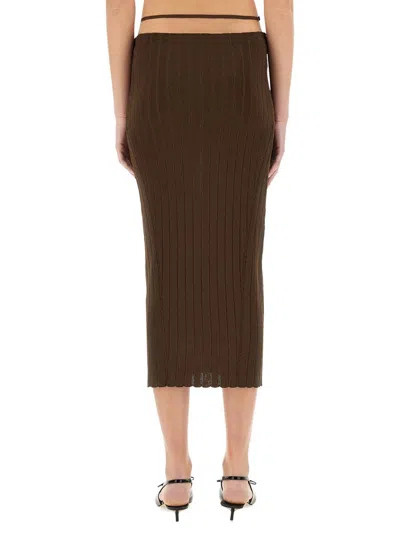 Jacquemus La Gonna Pralu. In Brown