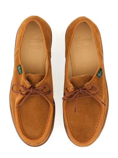 Paraboot Michael Suede Derby Shoes In Brown