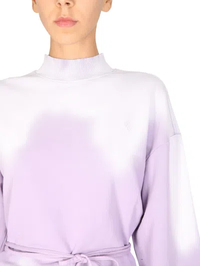 Attico Cotton Sweatshirt In Purple