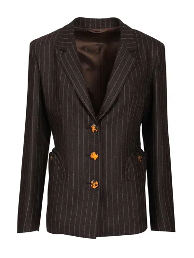 Blazé Milano Lady Maud Akira Blazer Jackets Brown In Black