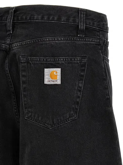 Carhartt Mens Black Landon Five-pockets Denim Shorts In Black