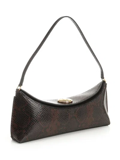 Jacquemus Le Calisson Crocodile-effect Leather Shoulder Bag In Brown