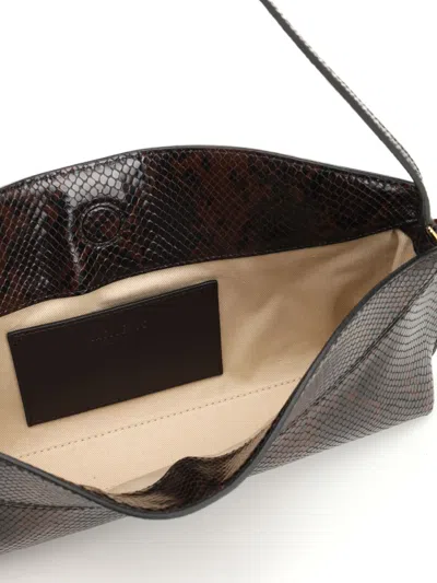 Jacquemus Le Calisson Crocodile-effect Leather Shoulder Bag In Brown