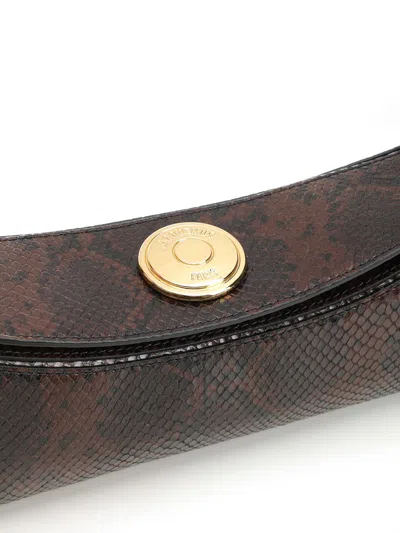 Jacquemus Le Calisson Crocodile-effect Leather Shoulder Bag In Brown