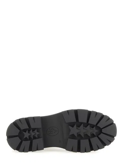 Ash Black Leather Amphibian With Rugged Sole