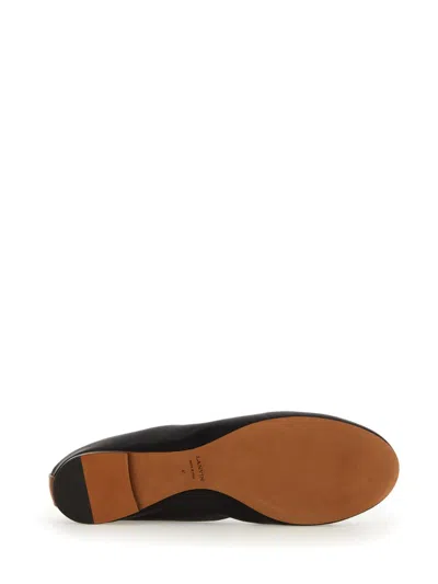 Lanvin Leather Ballerinas In Black