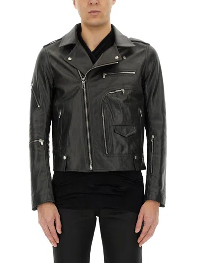 Rick Owens Bauhaus Stooges Leather Jacket In Black