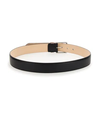 Paul Smith Leather Signature Stripe Belt In Black