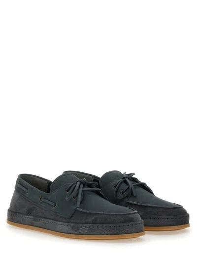 Hogan Leather Boat Moccasin