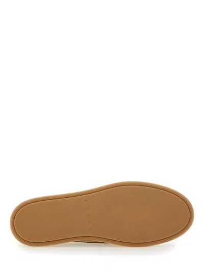 Hogan Leather Boat Moccasin