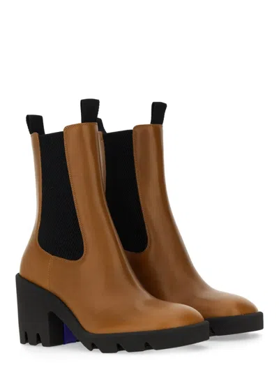 Burberry Woman Ankle Boots Tan Size 10 Leather In Brown