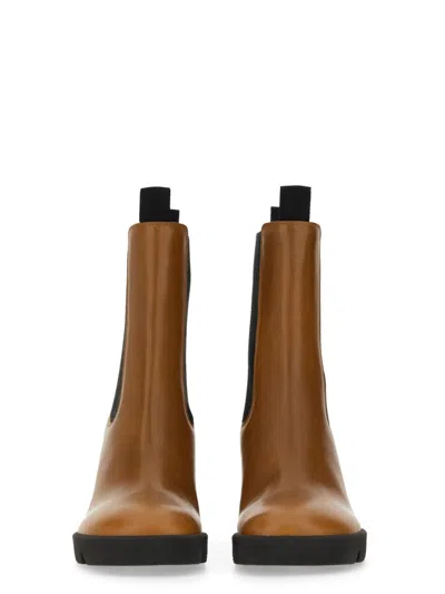 Burberry Woman Ankle Boots Tan Size 10 Leather In Brown