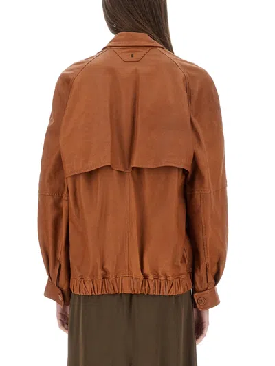 Salvatore Santoro Leather Jacket In Brown