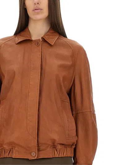 Salvatore Santoro Leather Jacket In Brown