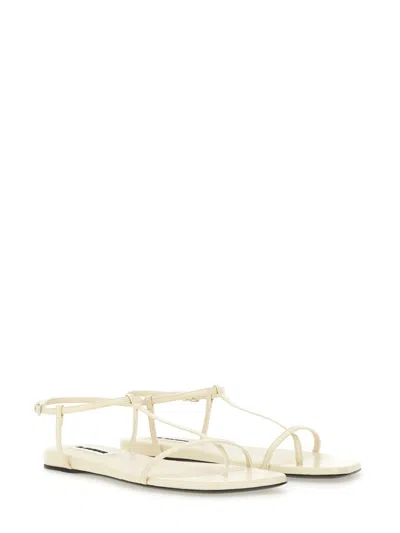 Jil Sander New Tripon 2 Buckled Sandals In White