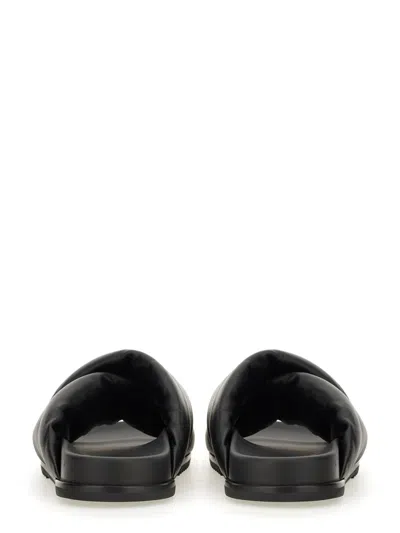 Rick Owens Twisted Design Lamb Leather Slides