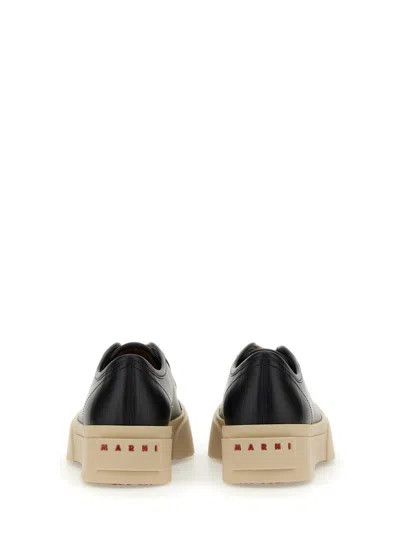 Marni Black Smooth Leather Sneakers In Black