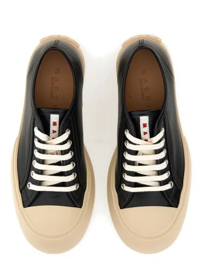 Marni Black Smooth Leather Sneakers In Black